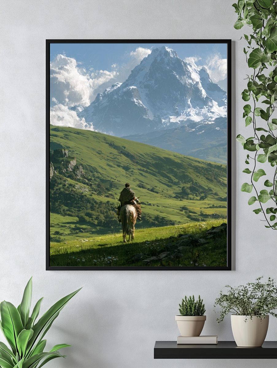 Alpine Rider Landscape Poster. — room view 4