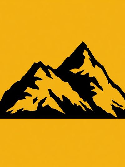 Mountain Silhouette Minimalist Poster. poster