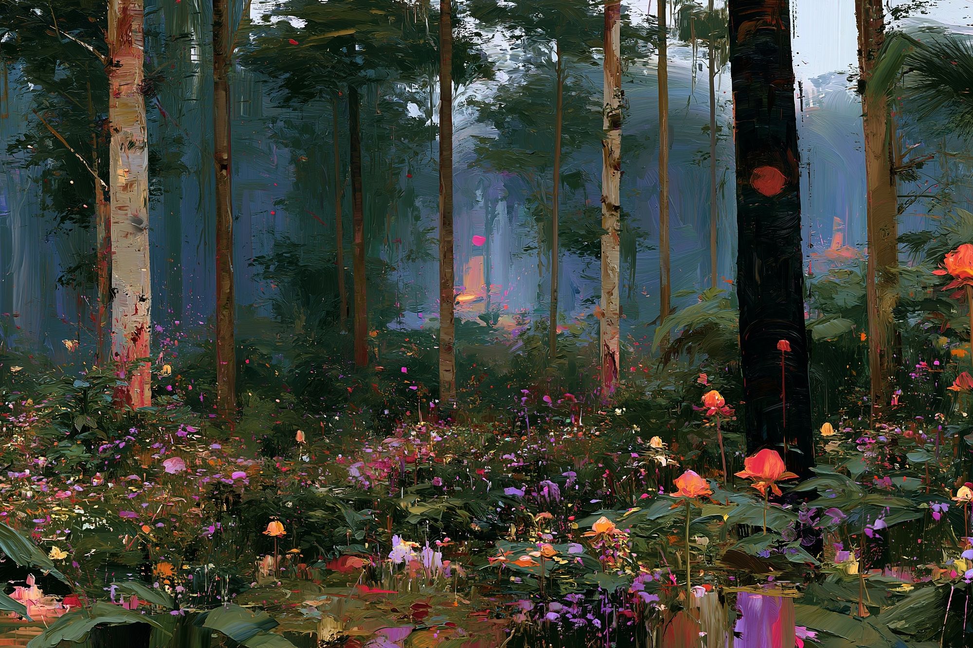 Enchanted Forest Bloom Print. poster detail