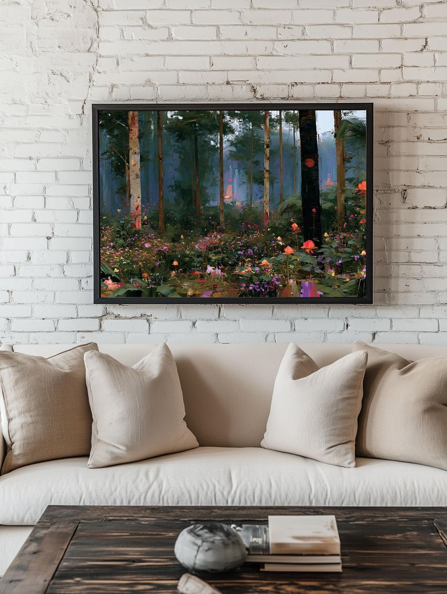 Enchanted Forest Bloom Print. — room view 1