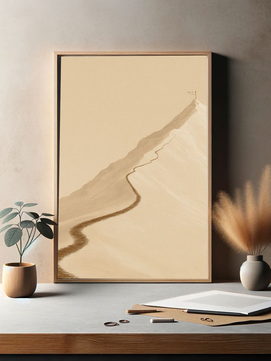Desert Ridge Minimalist Print. — room view 2