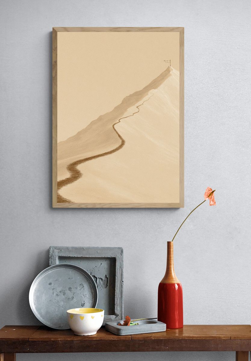 Desert Ridge Minimalist Print. — room view 3