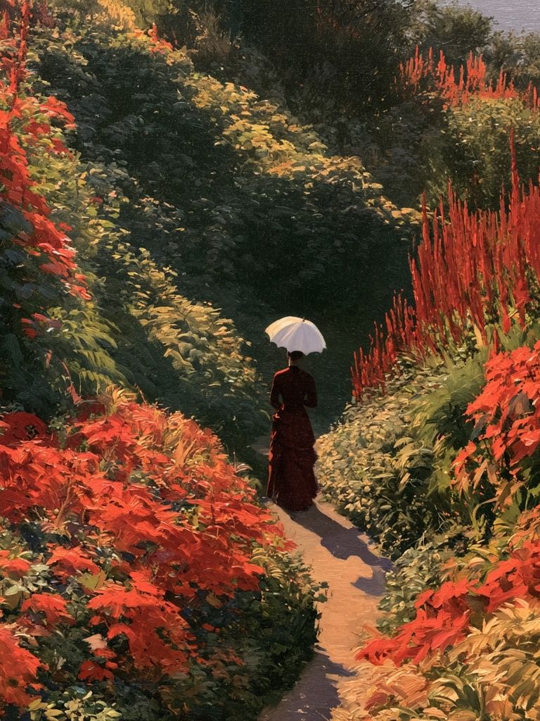 Autumn Garden Path Poster. poster — nature art