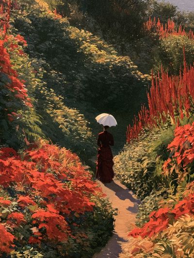Autumn Garden Path Poster. poster