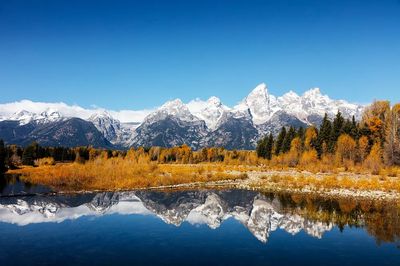 majestic peaks Teton Range reflect.