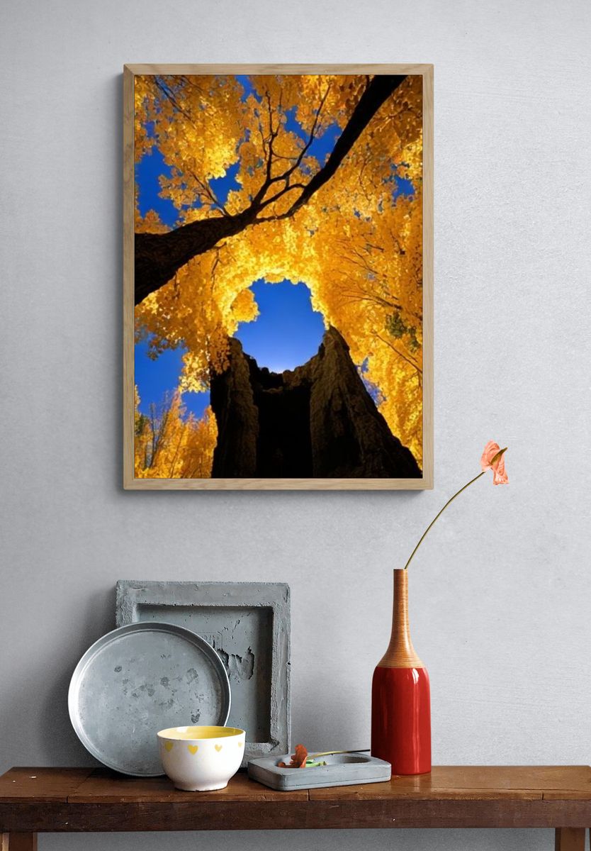 Golden Autumn Trees Poster. — room view 3