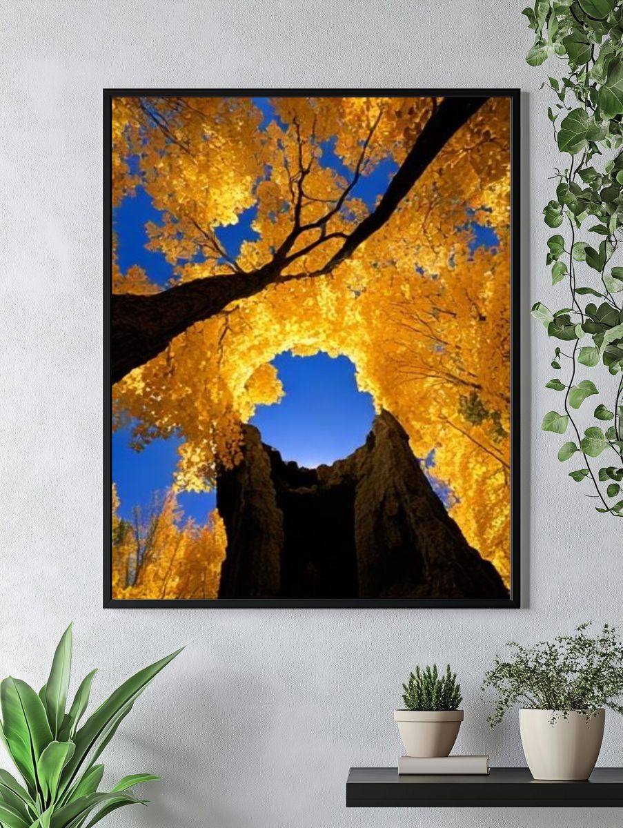 Golden Autumn Trees Poster. — room view 4