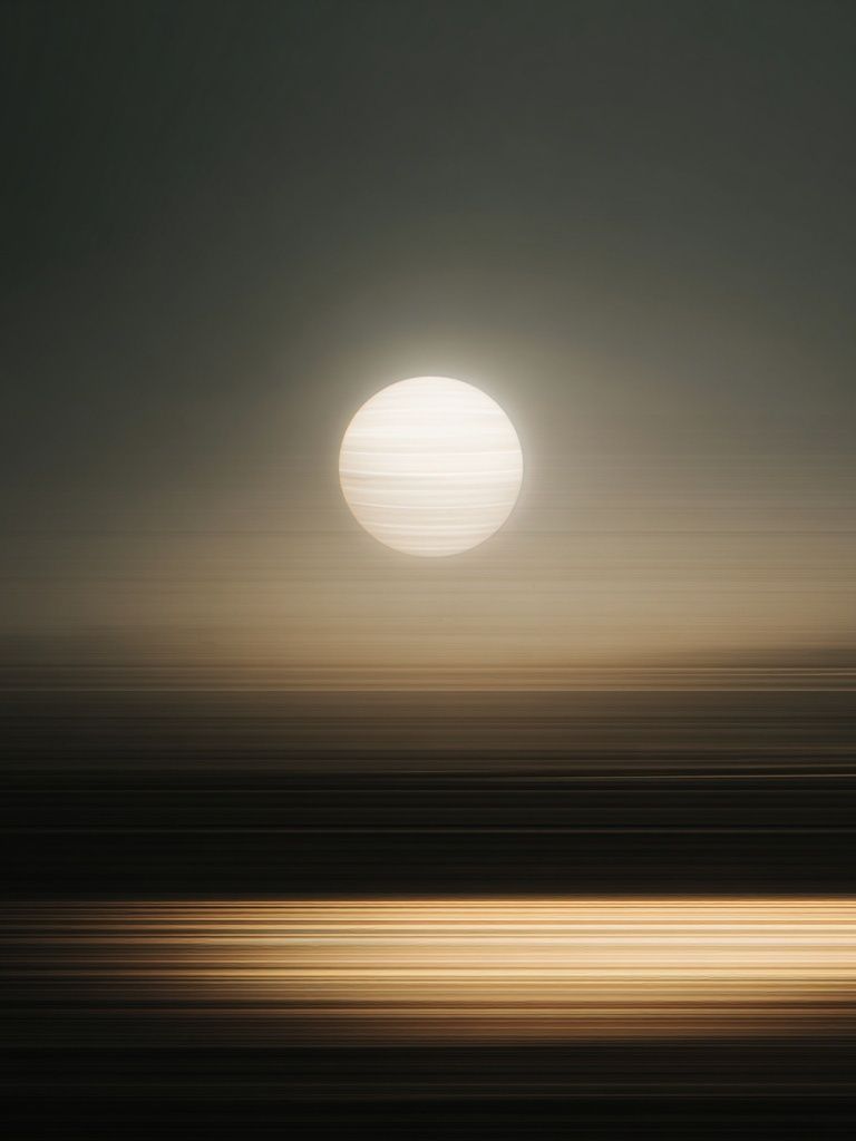 Golden Moon Horizon Abstract Print. poster detail