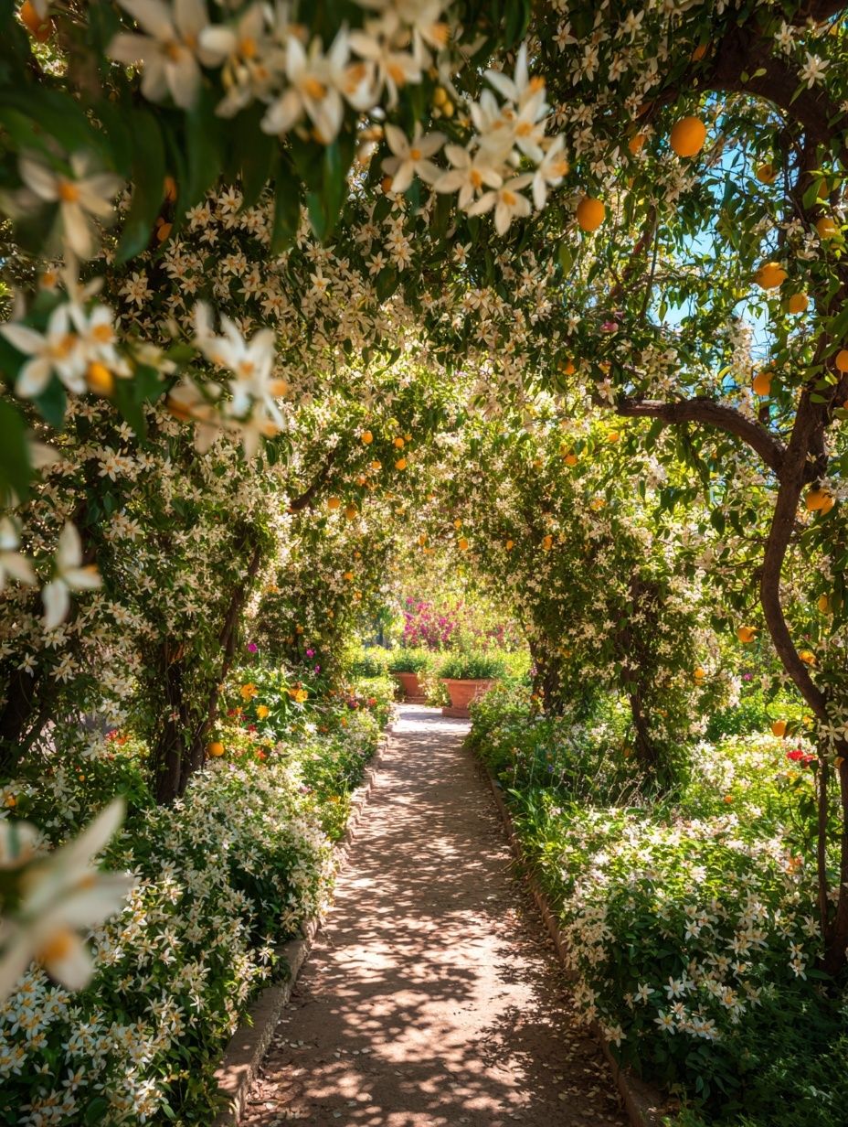 Citrus Garden Path Photography Poster. poster — nature art