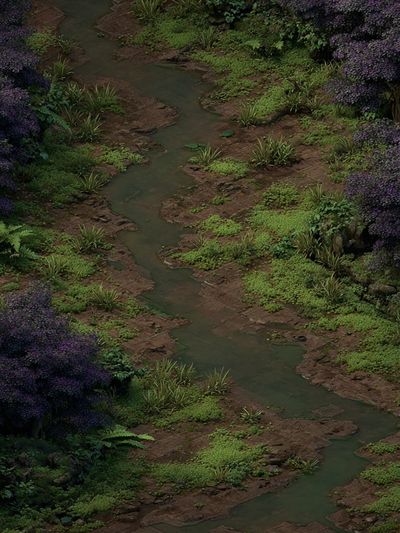 Misty Forest Stream Print.