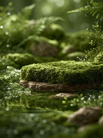 Mossy Forest Stream Photography Poster. poster