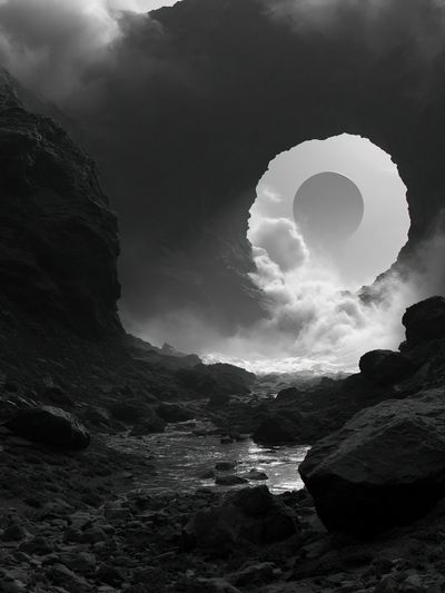 Eclipse Cave Landscape Print.