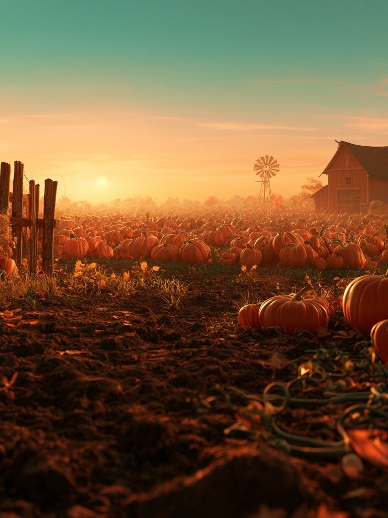 Autumn Pumpkin Patch Poster. poster detail