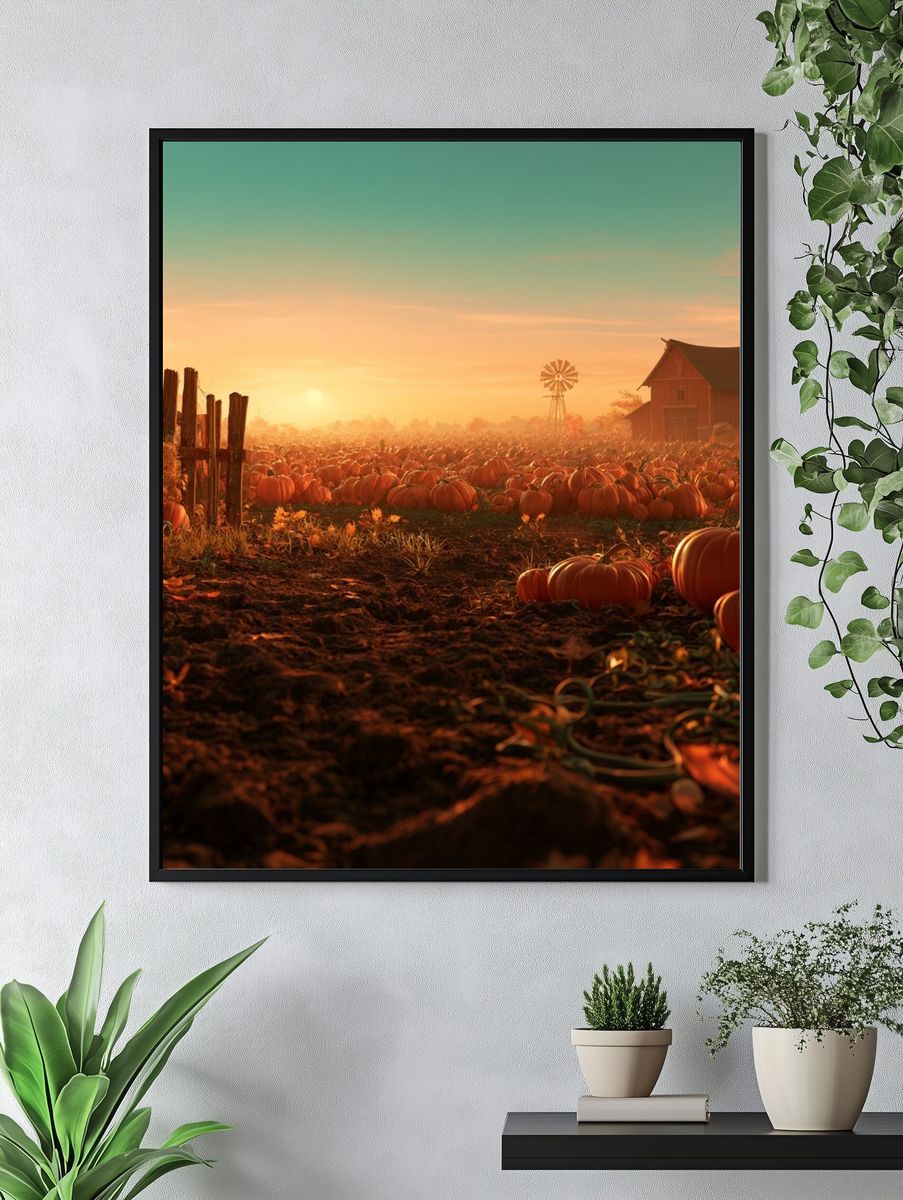 Autumn Pumpkin Patch Poster. — room view 4