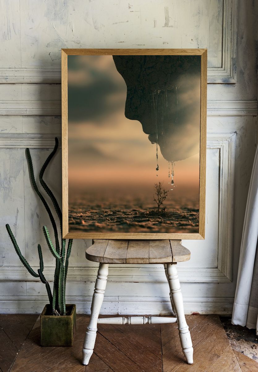 Desert Drop Photography Poster. — room view 1