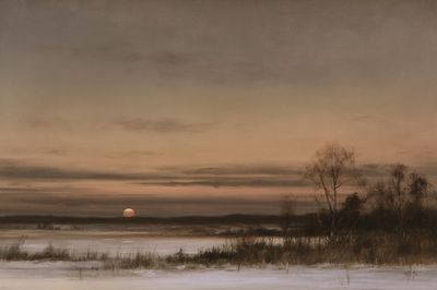 Winter Marsh Sunset Poster. poster