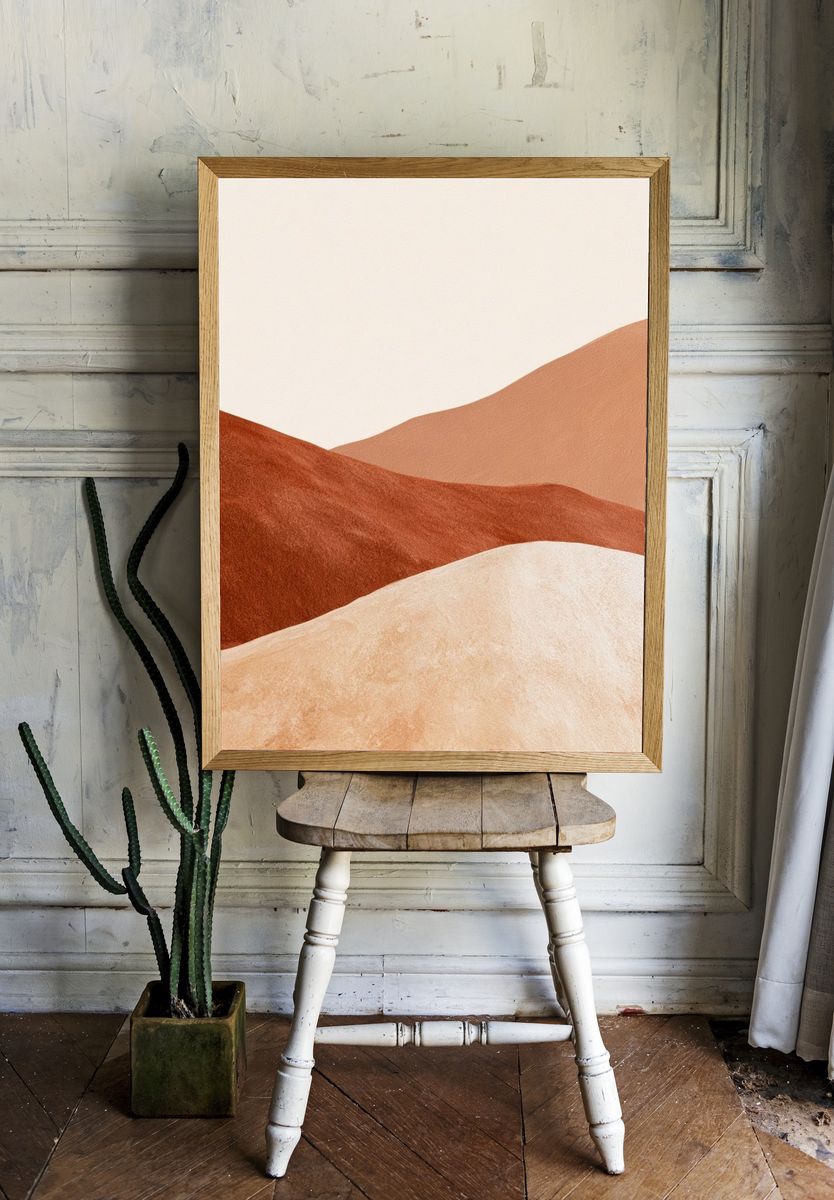 Desert Dunes Abstract Poster. — room view 1