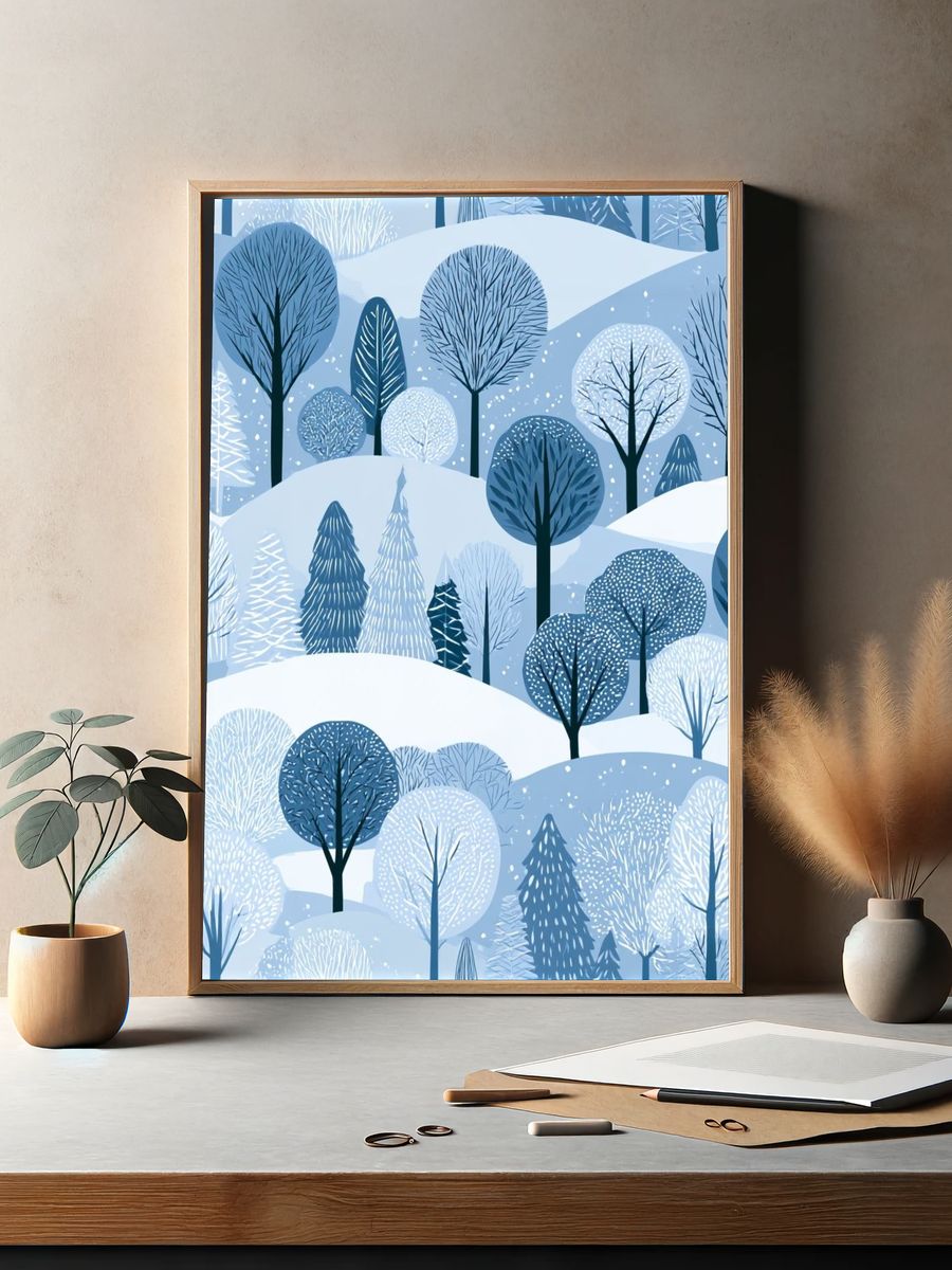 Winter Forest Landscape Poster. — room view 2