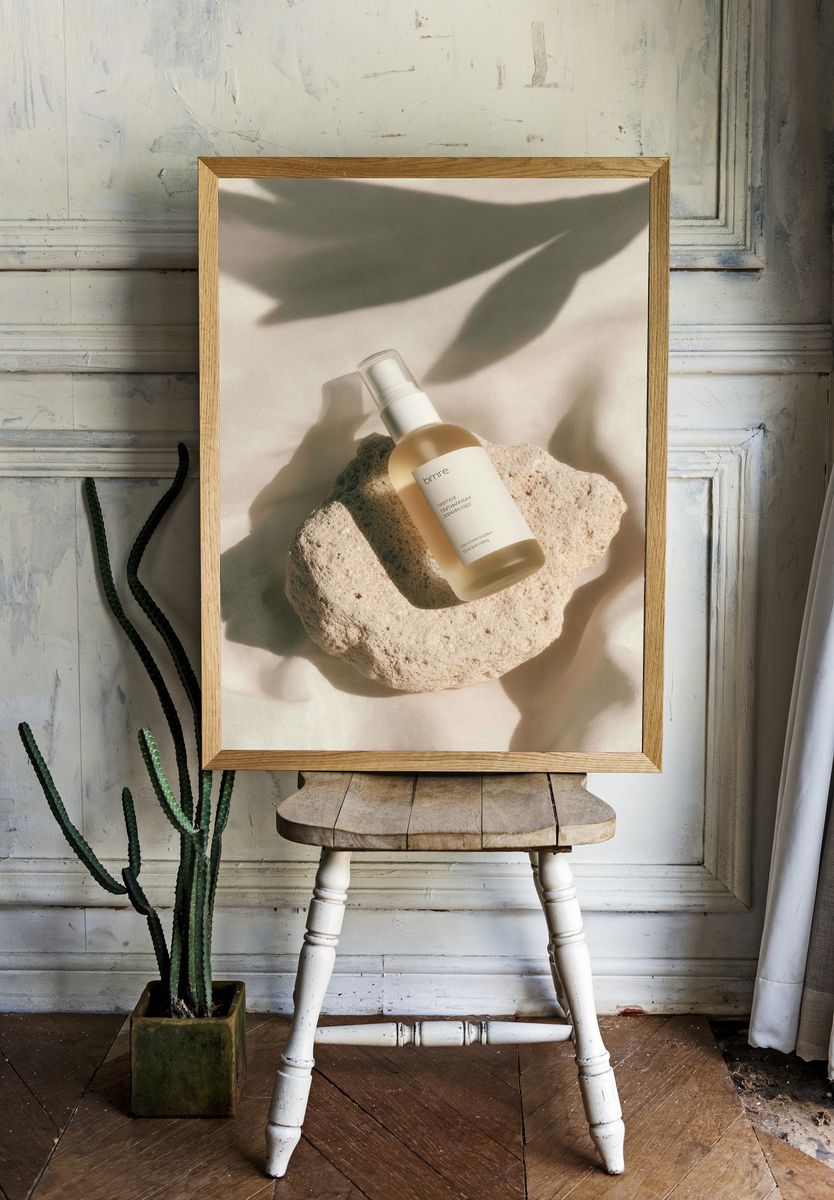 Natural Skincare Product — Minimalist Print. — room view 1