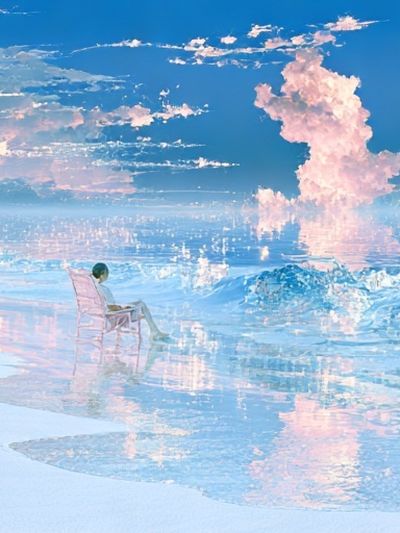 Dreamy Seascape Reflection Print. poster