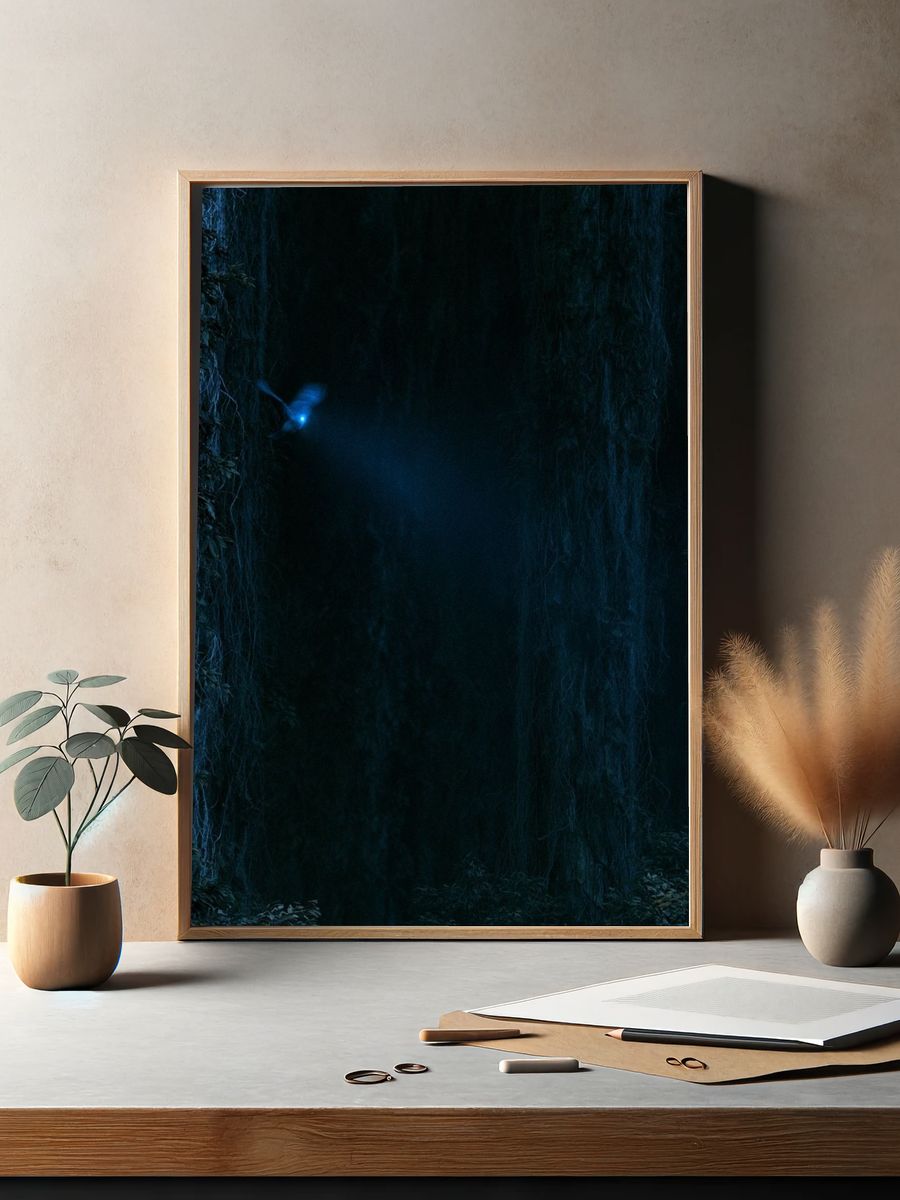 Moonlit Forest Glow Poster. — room view 2