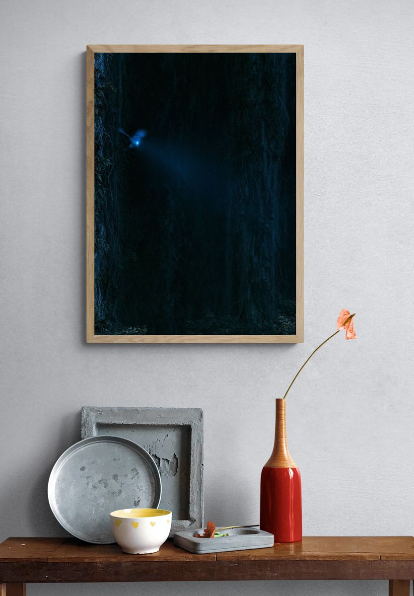 Moonlit Forest Glow Poster. — room view 3