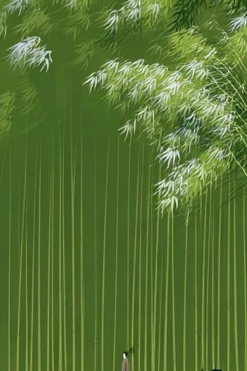 Bamboo Grove Minimalist Print.