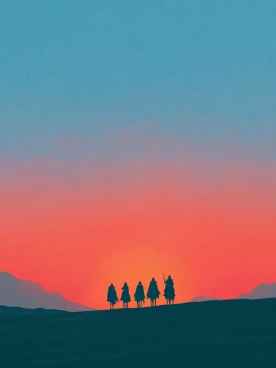Desert Travelers Sunset Print.