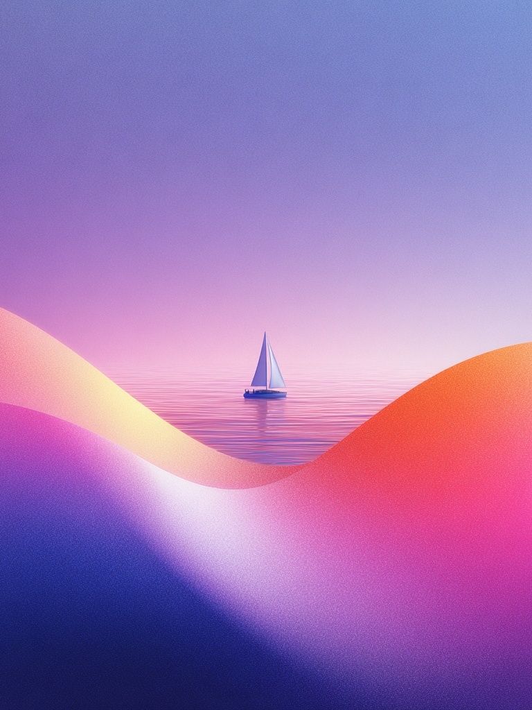 Dreamy Sailboat Seascape Print. poster — nature art