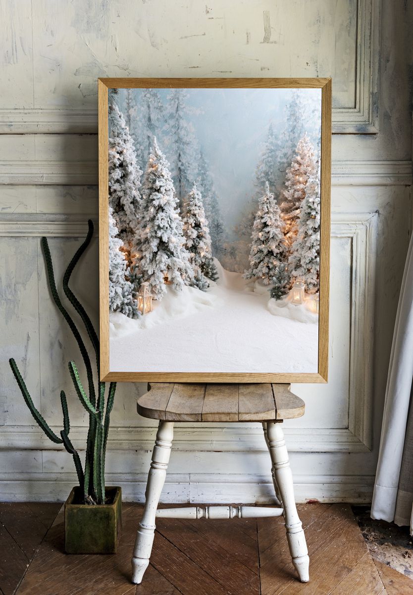 Snowy Winter Forest Poster. room preview