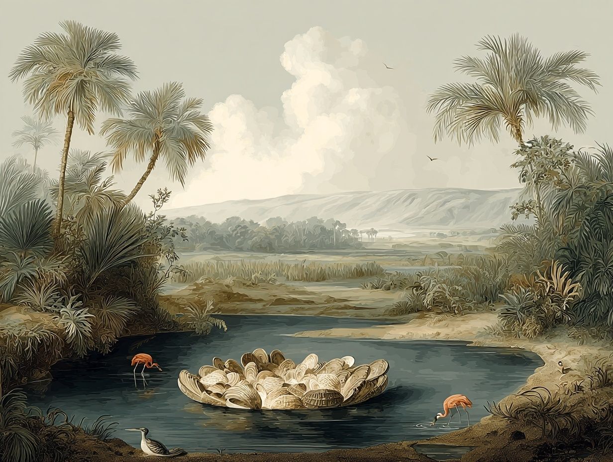 Tropical Lagoon Landscape Print. poster detail