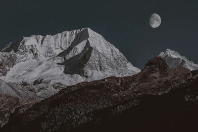 Snow covering top summit Italy.