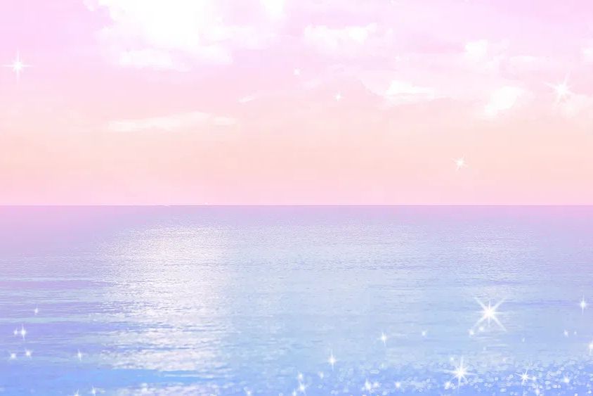 Pastel beach desktop wallpaper, aesthetic. poster detail