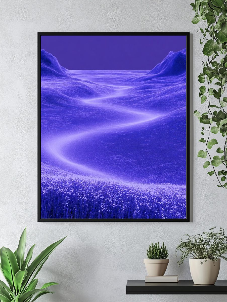 Purple Dreamscape Landscape Print. — room view 4