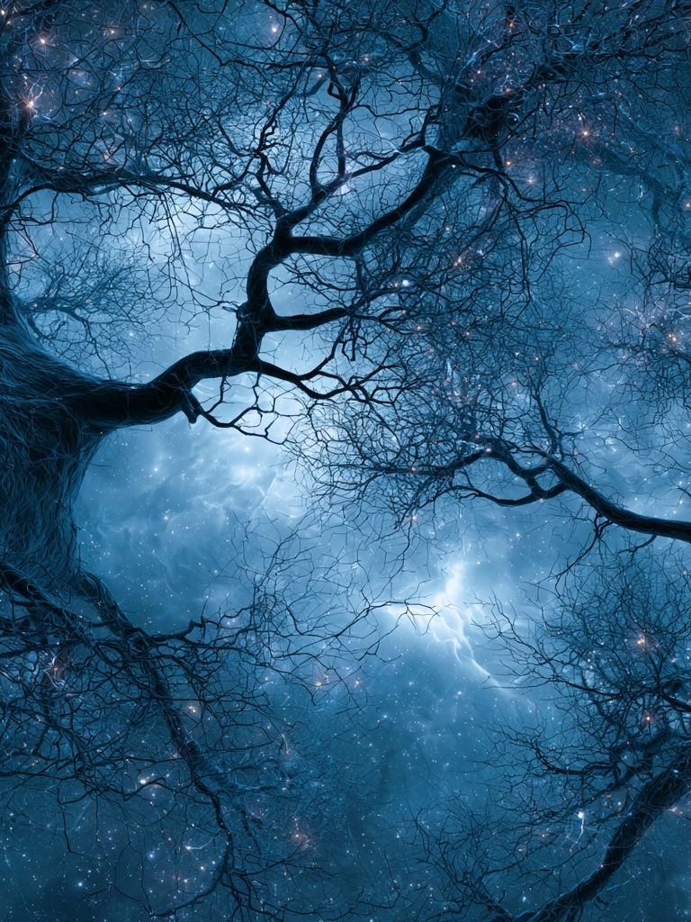 Enchanted Night Forest Print. poster — nature art