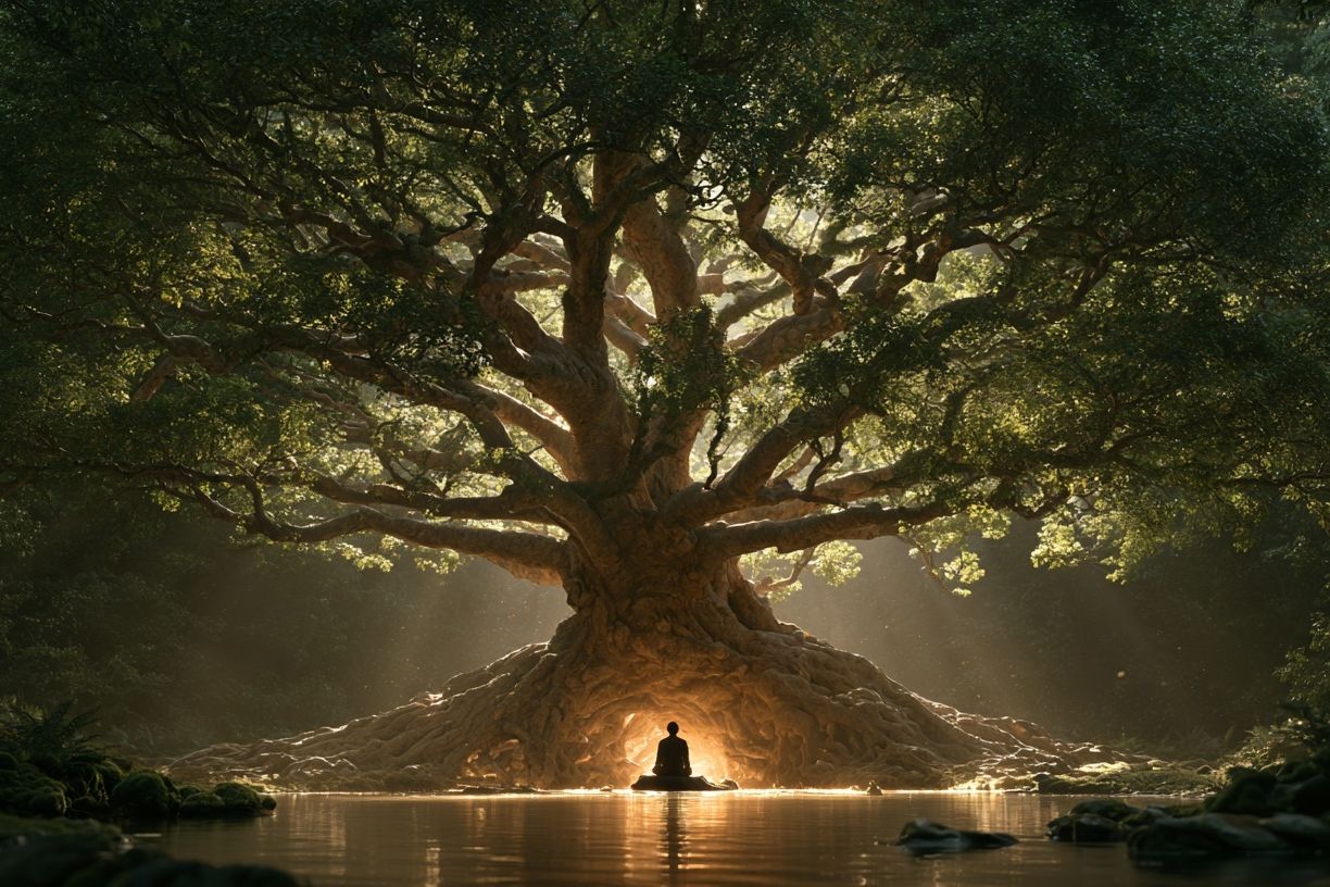 Sacred Tree Meditation Poster. poster detail