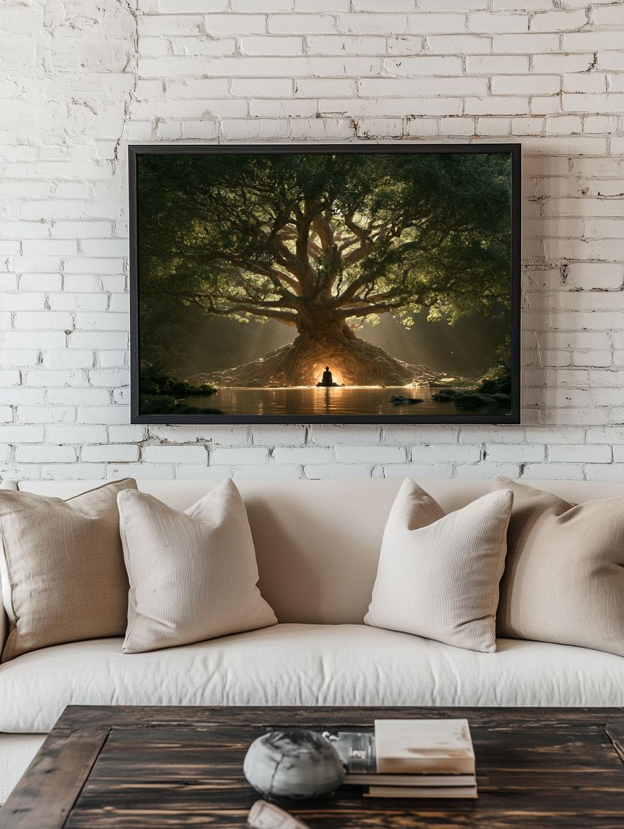 Sacred Tree Meditation Poster. room preview