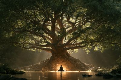 Sacred Tree Meditation Poster. poster