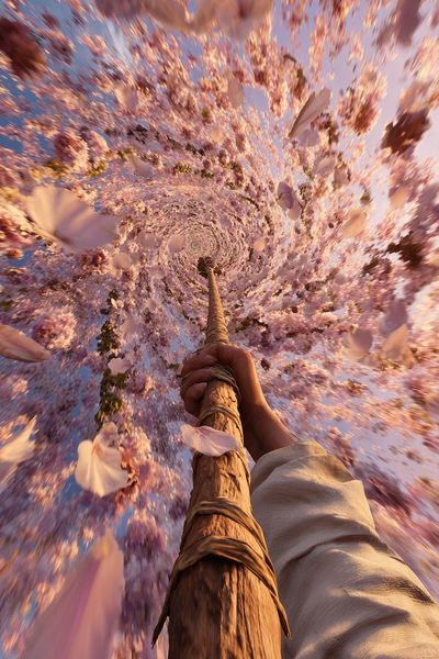 Cherry Blossom Spiral Poster. poster