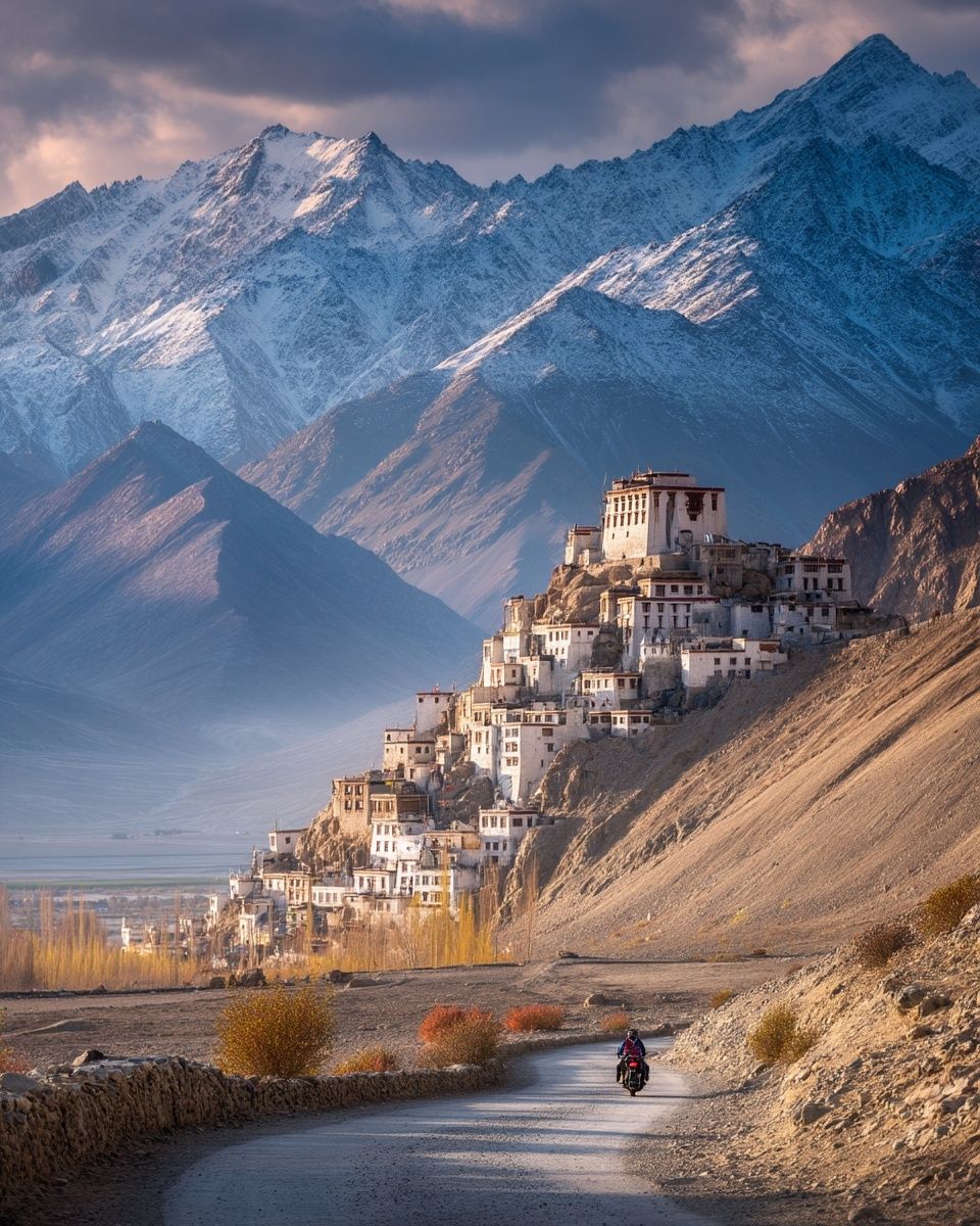 Himalayan Monastery Landscape Print. poster — nature art
