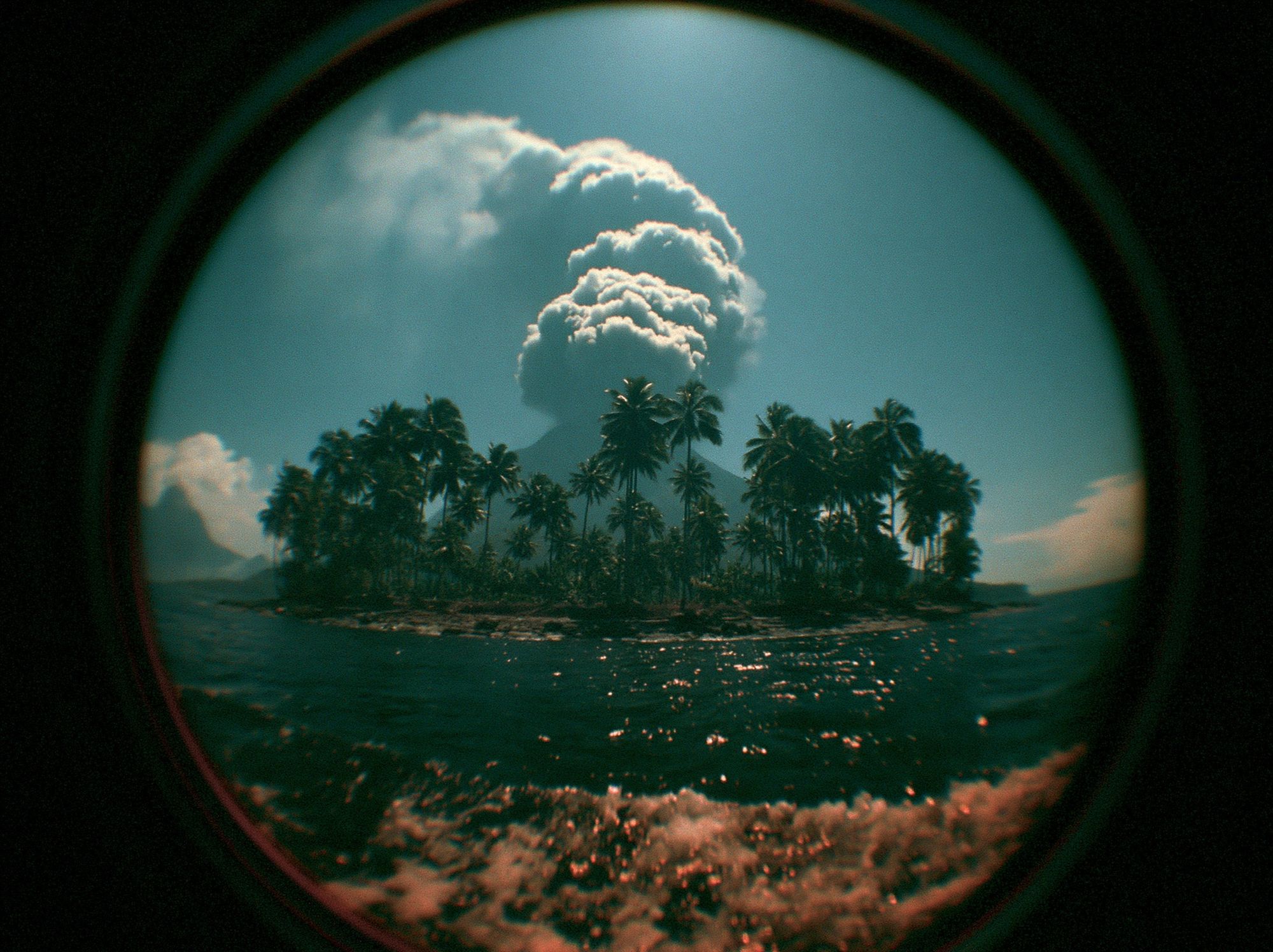 Volcanic Island Cloudscape Poster. poster detail
