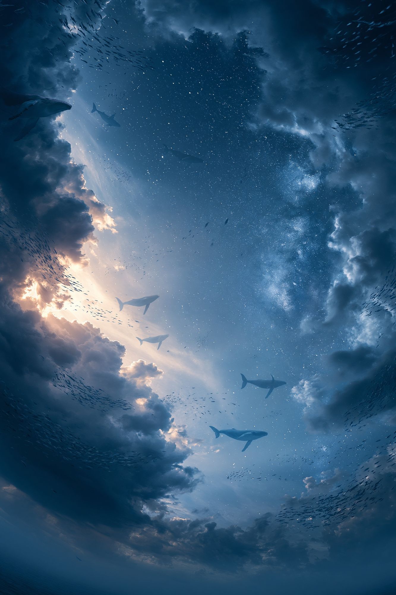 Whale Sky Dreamscape Print. poster detail