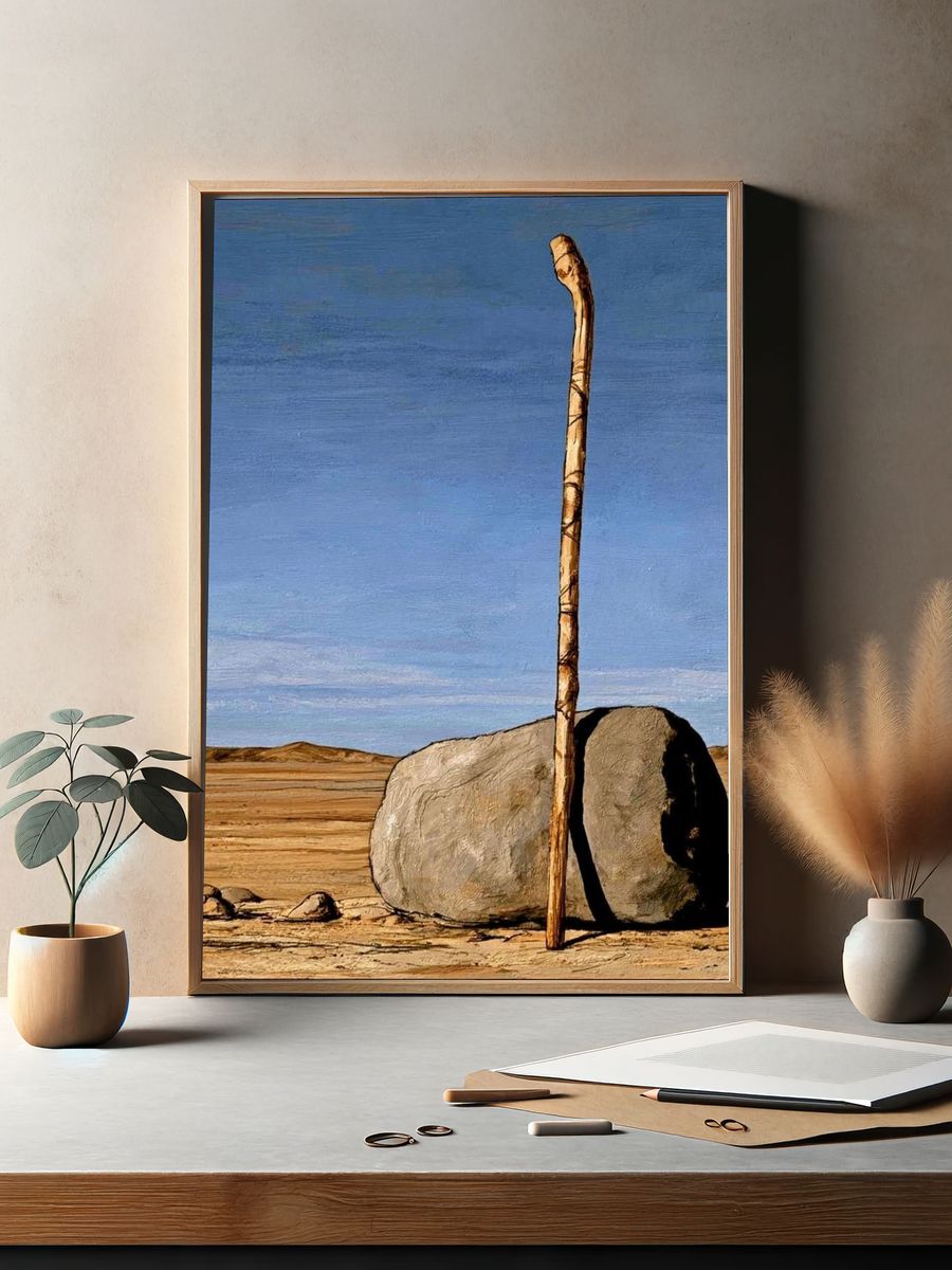 Desert Stone and Staff Print. — room view 2