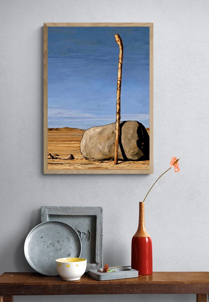 Desert Stone and Staff Print. — room view 3