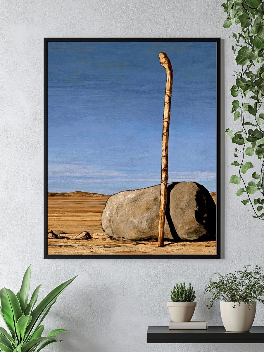 Desert Stone and Staff Print. — room view 4