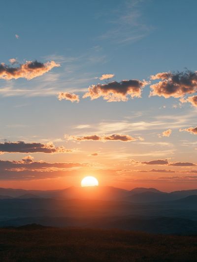 Sunset Mountain Horizon Print. poster