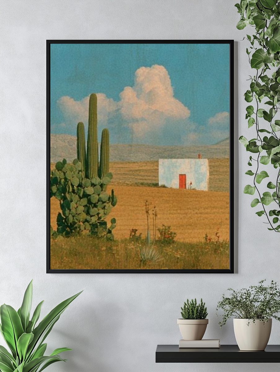 Desert Cactus Landscape Poster. — room view 4