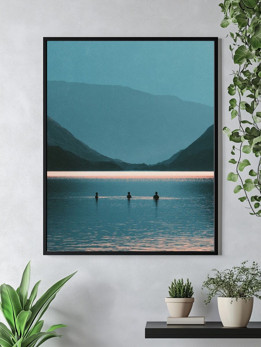 Misty Mountain Lake Poster. — room view 4