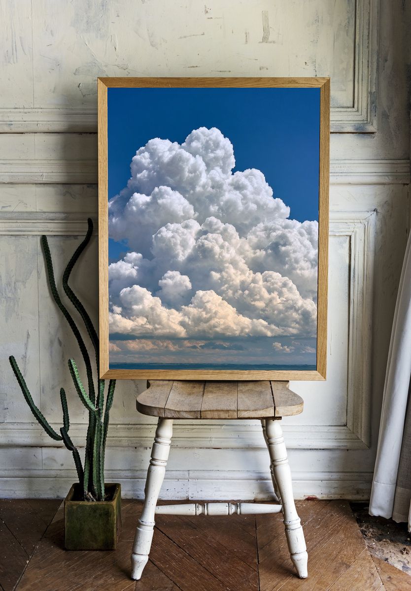 Towering Cloudscape Nature Poster. room preview