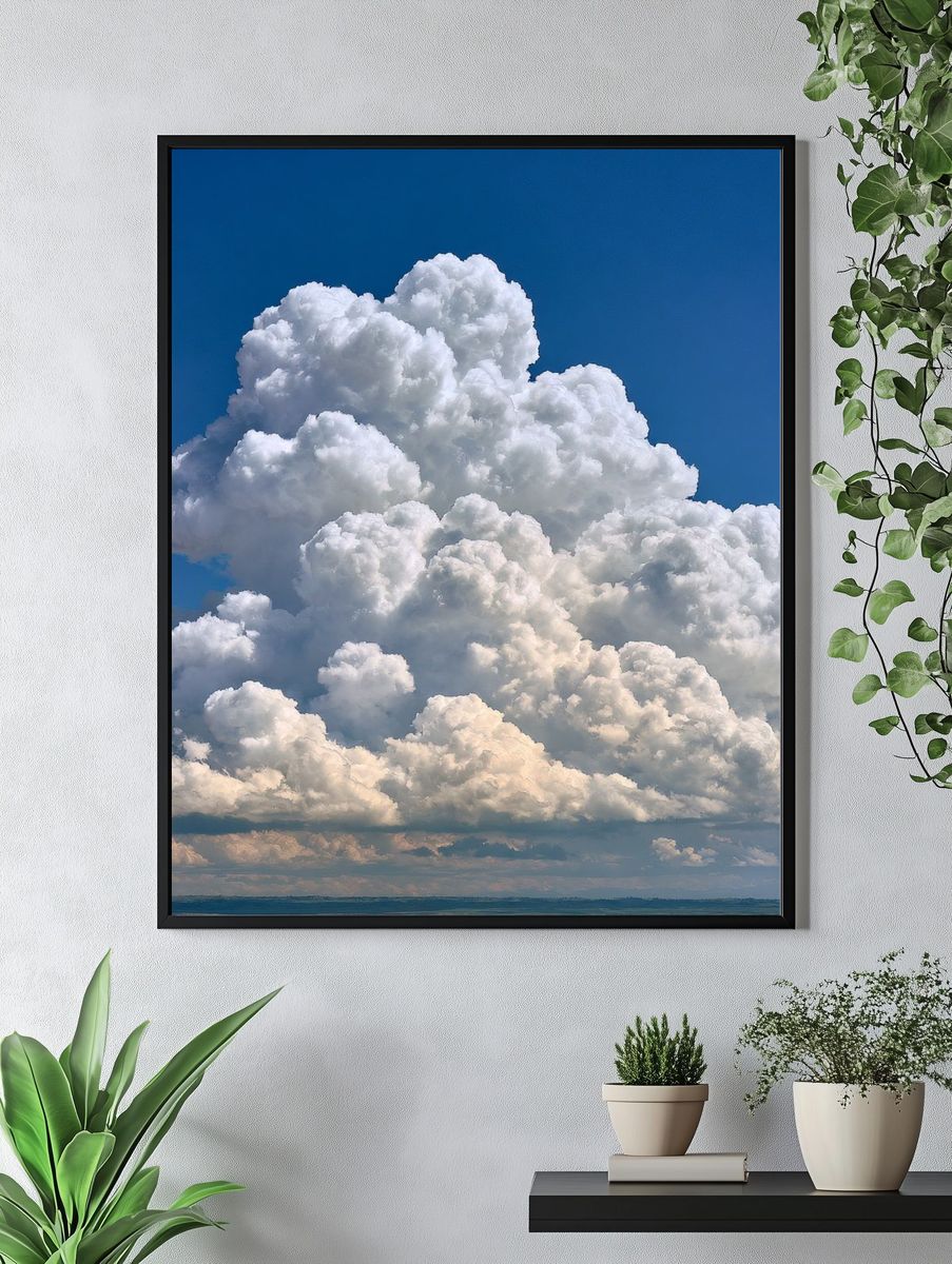 Towering Cloudscape Nature Poster. — room view 4